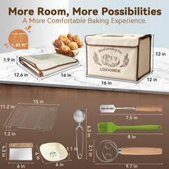 Pro fermentation tool set with dough tools