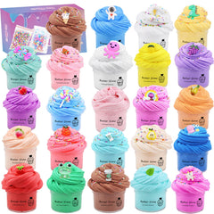 LKAXYTP 24 pack butter slime kit with multi colored slimes