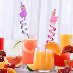 straws with llama attachments for decoration