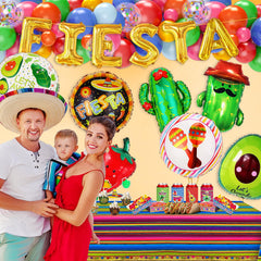 Cactus balloon with hats for Mexican fiesta decorations