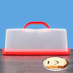 Rectangular loaf storage container with carrying handle