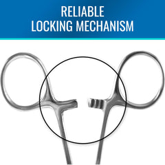 Stainless steel locking forceps for clamping small items
