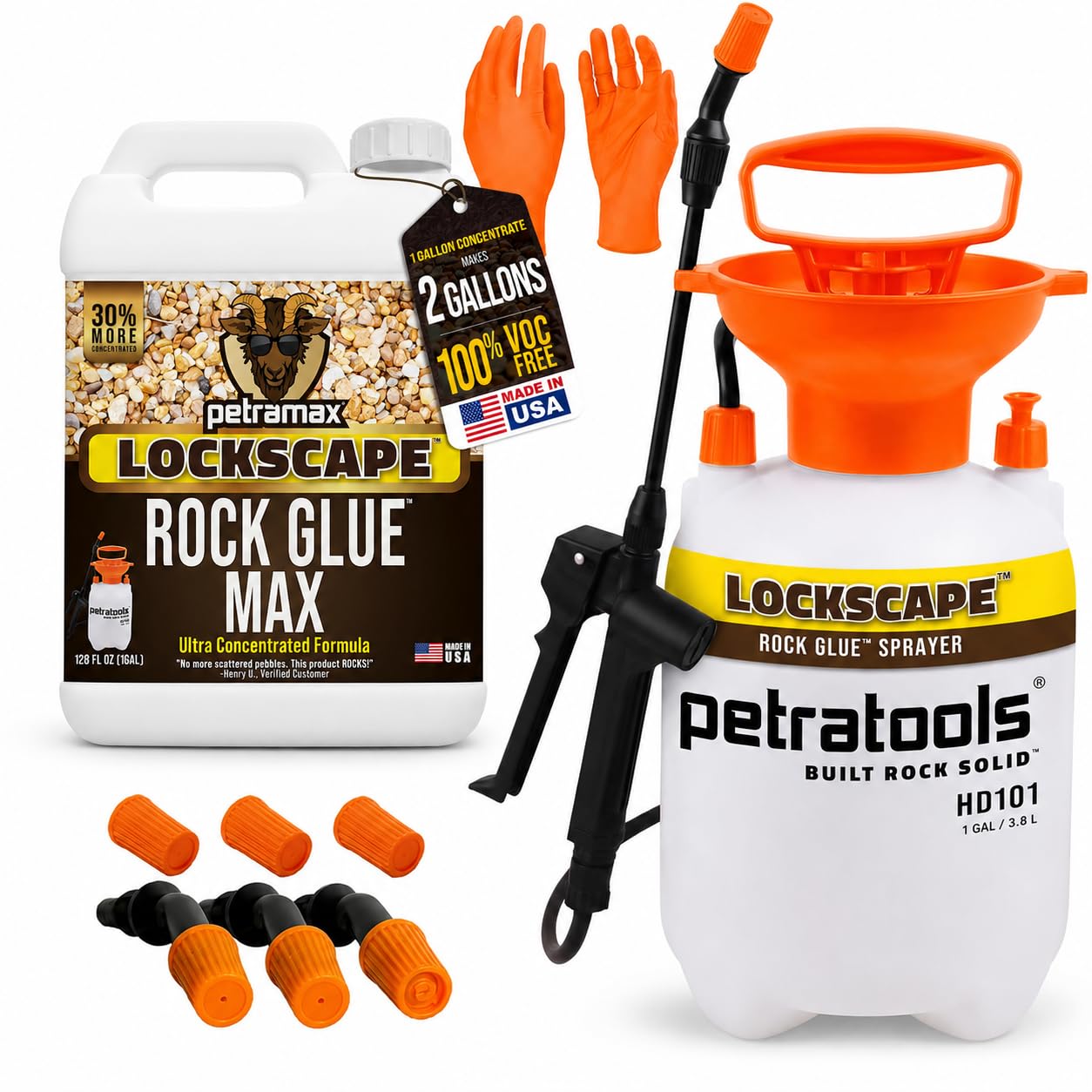 Lockscape Sticky Rock Glue landscaping adhesive 1 gallon