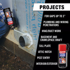 Bright white polyurethane insulation foam sealant