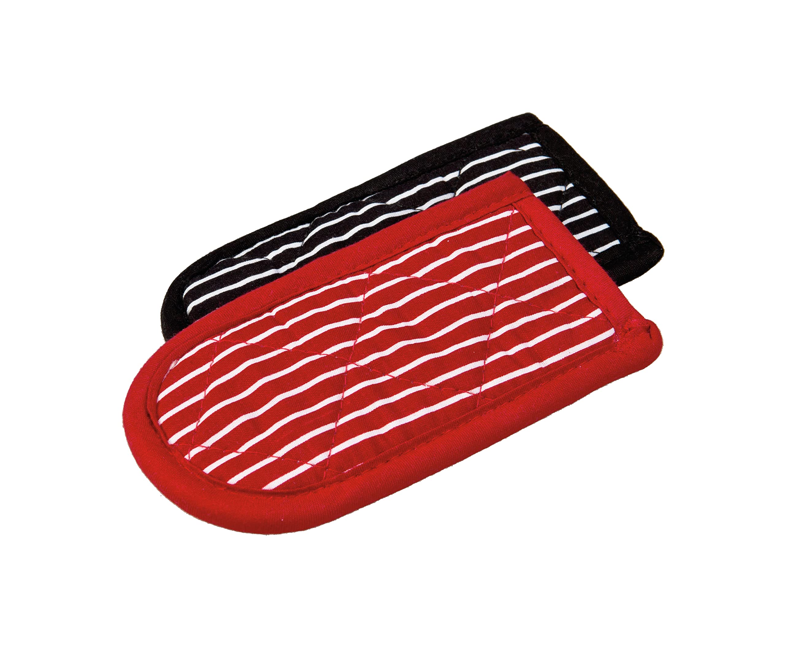 Lodge striped hot handle holders mitts set of 2 quilted 6x3 inches heat resistant up to 350 degrees