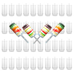 LOEQIAN 40 pack clear cake pop push up containers with lids for weddings and parties