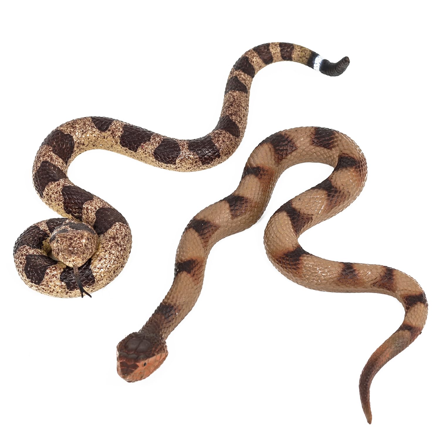 Lohoee 2Pcs Realistic Fake Snakes Toy lifelike rubber snakes