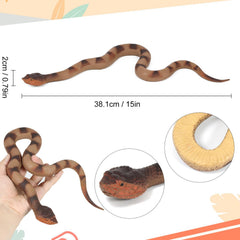 Lifelike rubber rattlesnake props for Halloween decor
