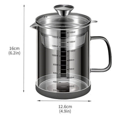 Lolytama bacon grease container glass and lid