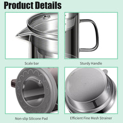 Bacon grease container with stainless steel strainer visible