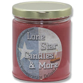 Lone Star Candles Pomegranate Delight 9 oz soy candle round jar