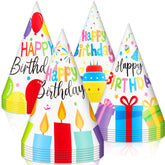 Lonfliness colorful birthday hats for kids with Happy Birthday motif