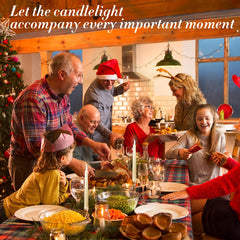 smokeless unscented taper candles for festive meals