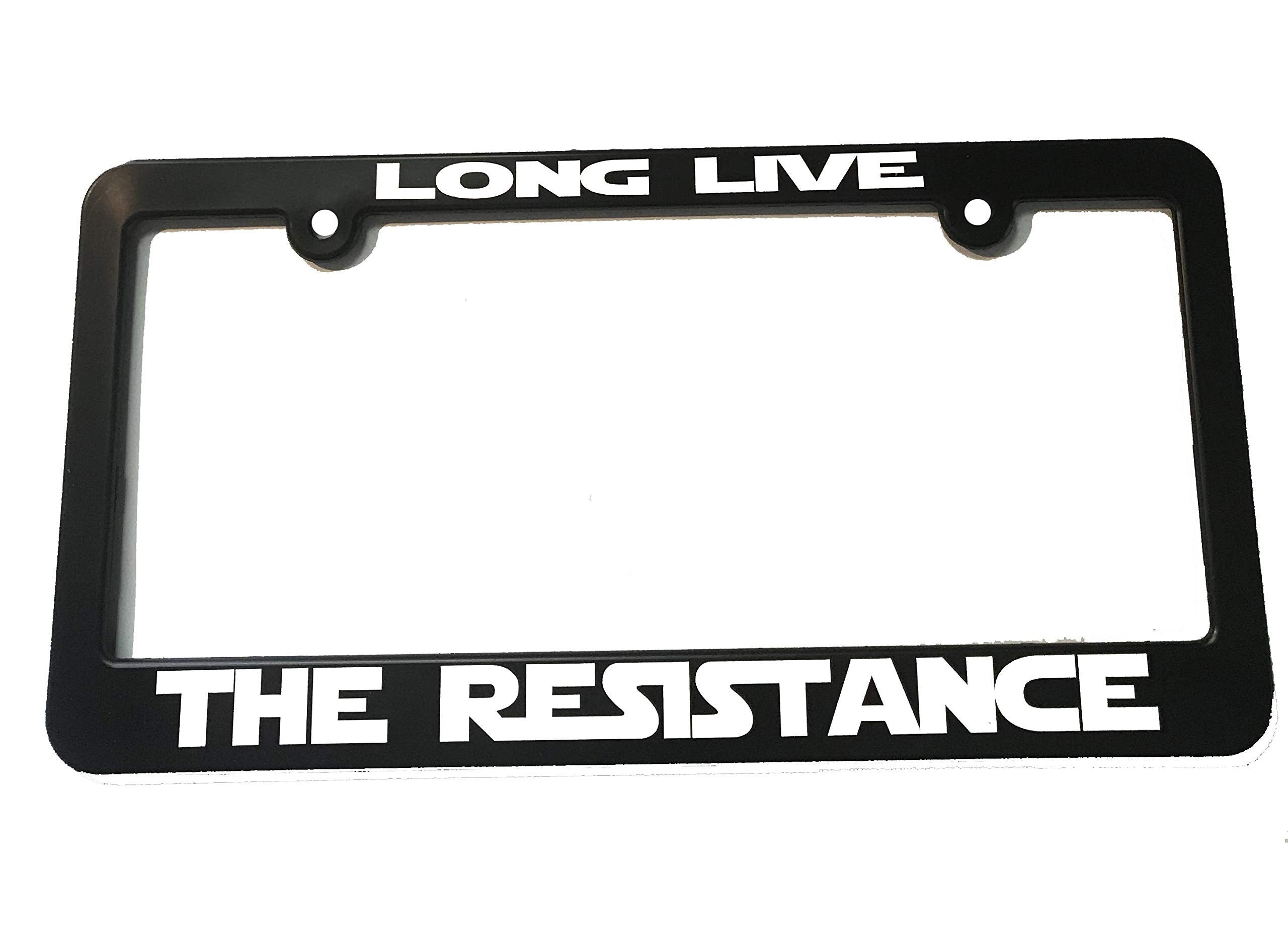 Long Live the Resistance license plate frame holder black ABS plastic frame