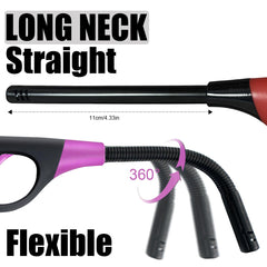 long reach lighters with straight and flexible wands