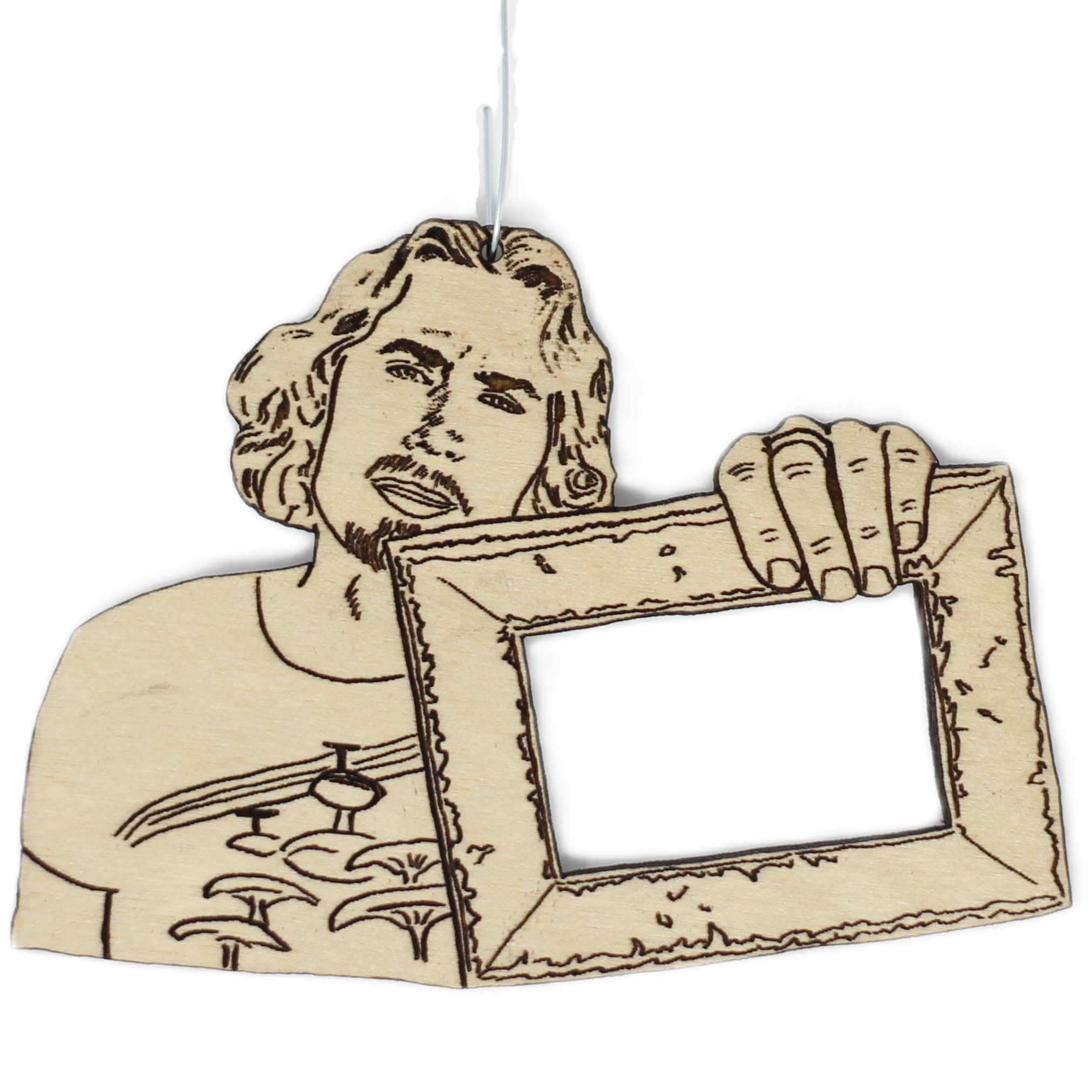 Look at This Photograph Mini-Picture Frame Christmas Ornament birch wood