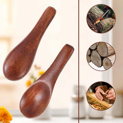 Lotus wood mini spoons for salt and sugar natural color