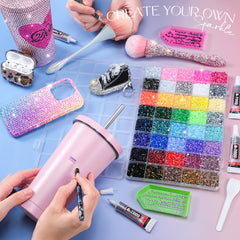 40 colors of 3mm rhinestones for Lotwow bedazzling kit