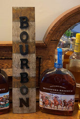 Louisville Kentucky made reclaimed bourbon barrel stave sign from local distillery