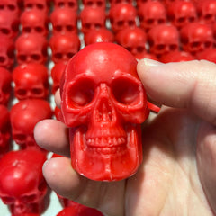Love spell red skull candles for rituals
