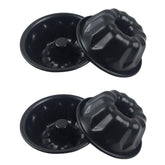 LoveDeal mini fluted cake pan 4 inch black top view