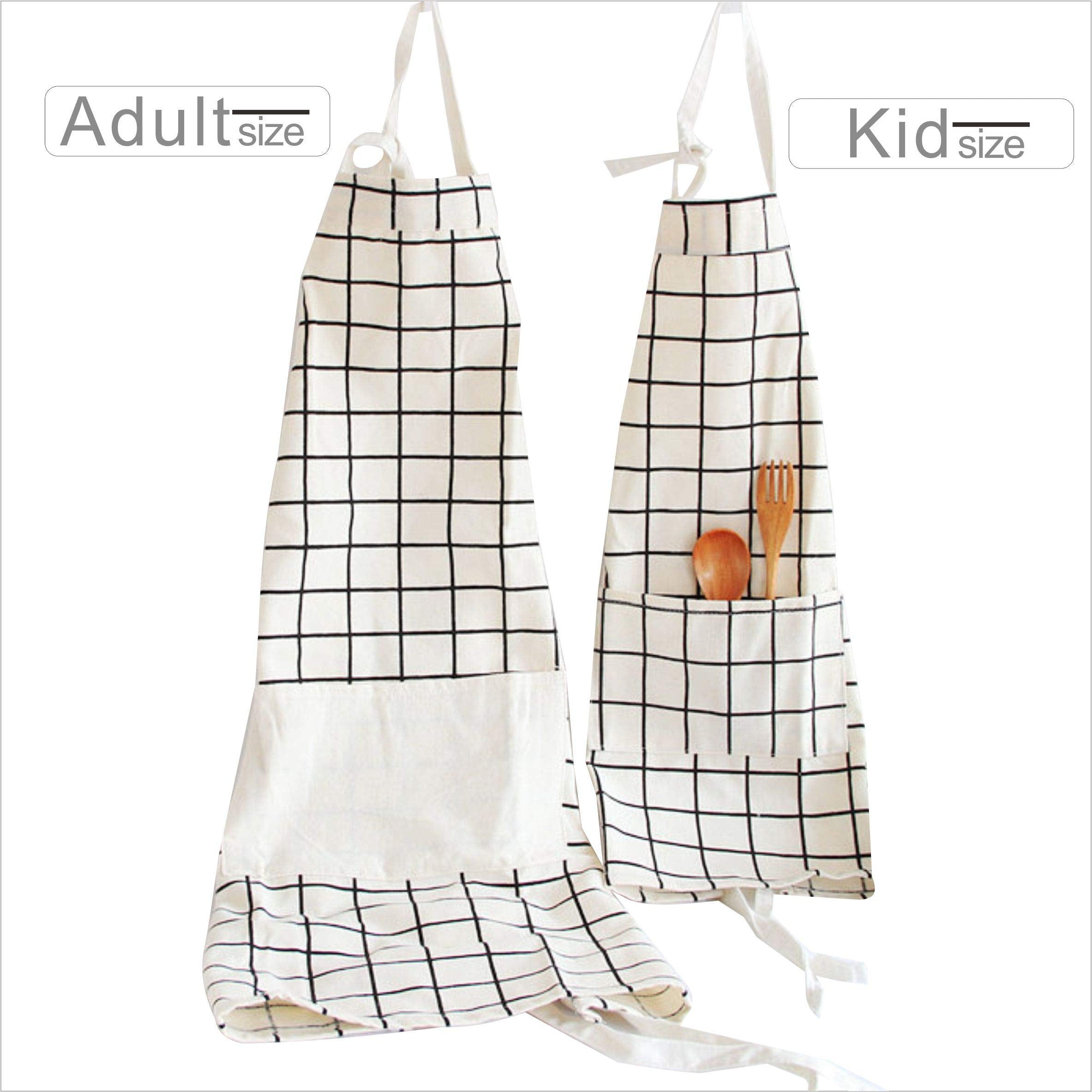 adult-size apron from Lovely Cotton Parent Child Apron in white