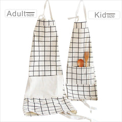 adult-size apron from Lovely Cotton Parent Child Apron in white