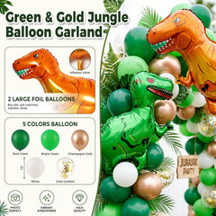 Dinosaur birthday banner cake toppers signs and floor stickers kit