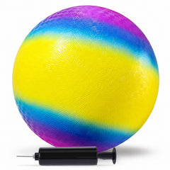 LovesTown Playground Ball with Pump rainbow 8.5 inch ready for action
