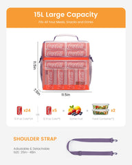 3-layer insulation keeps food cold up to 12 hours or warm up to 6 hours