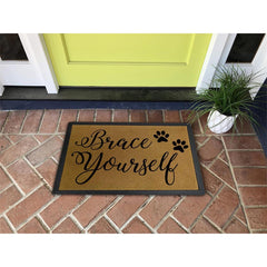 Weather resistant doormat with rubber backing for entryway