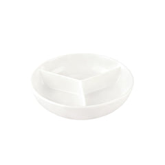 Loymokinar 7 inch portion control plate ceramic with three compartments