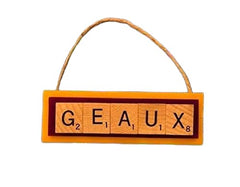LSU Tigers Christmas Ornament with Scrabble Tiles