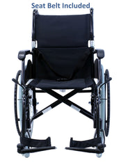 LT-980 lightweight wheelchair folded for storage