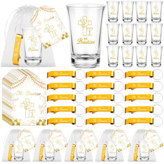 LTEIWFPE baptism shot glasses with pigeon cross design