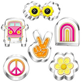 LUBTOSMN six piece groovy cookie cutter set with VW Van and other shapes