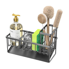 LUBZ stainless steel sink caddy with drain tray for kitchen