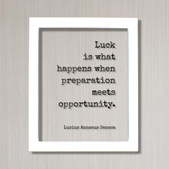 Floating Quote clear acrylic display with table-top stand option