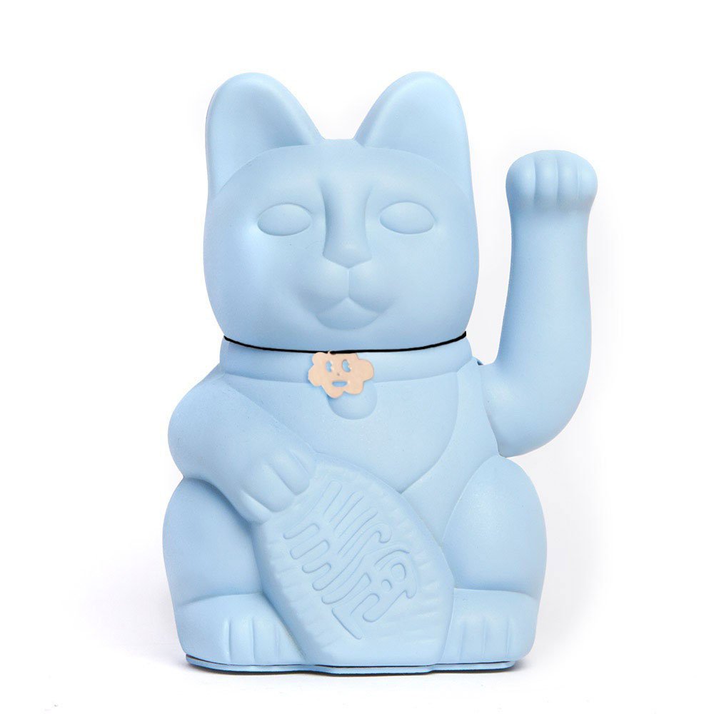 Lucky Cat light blue decorative figure