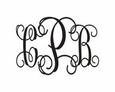 Lucylews monogram wall decal for teen dorm room