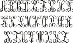 3 letter monogram die cut decal by Lucylews