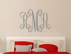 39 color options for Lucylews monogram wall decal