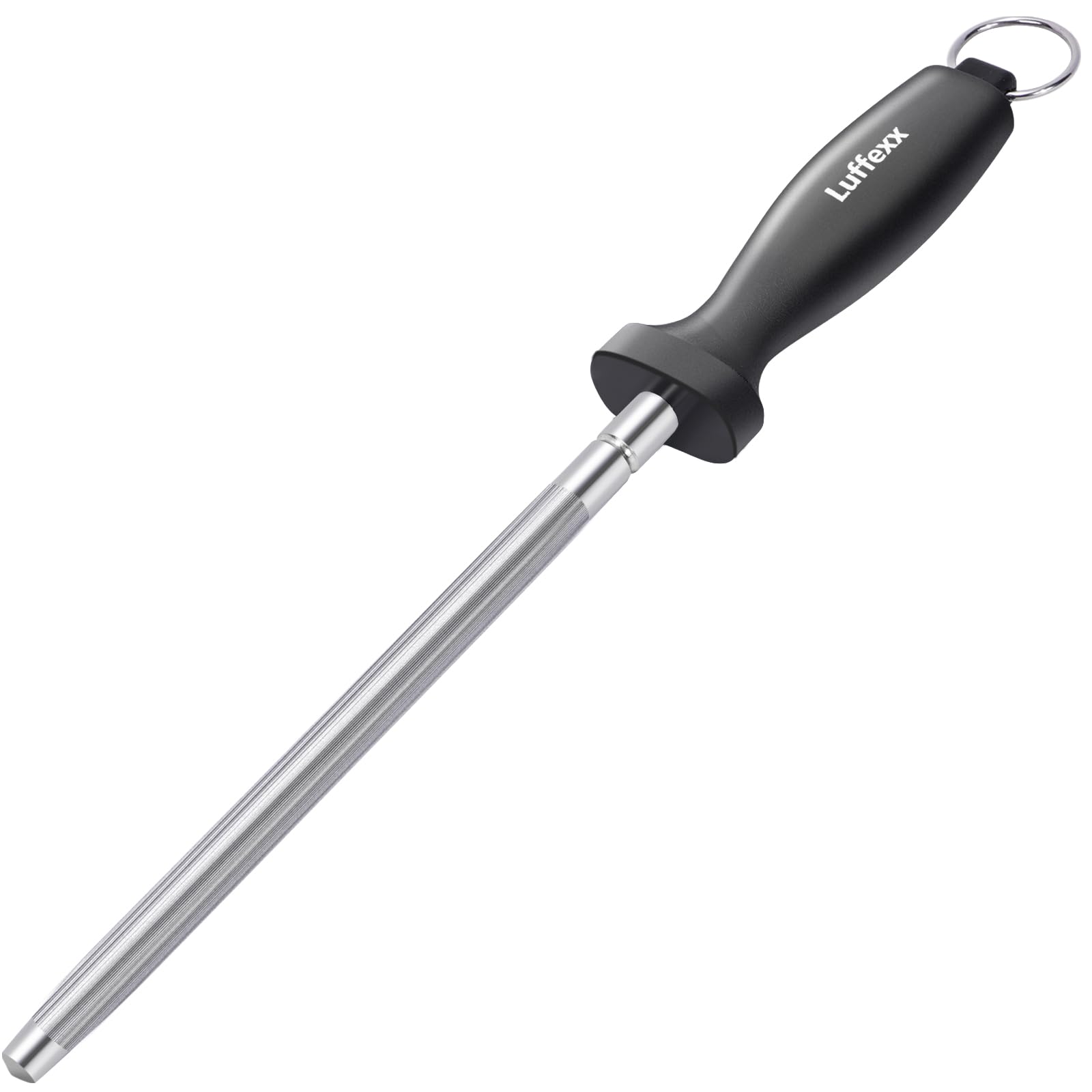 Luffexx Professional 12-Inch Knife Sharpening Rod high carbon steel honing rod