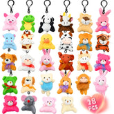 lukbera 28packs plush animals keychain set variety