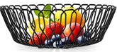 LULARINE fruit bowl black metal wire on countertop