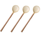 luluxing ceramic small coffee spoon 4.5 inch pack of 3 on table