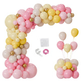 Lumazoa 152pcs pink yellow balloon arch kit