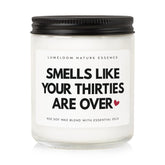 LUMELOOM 40th birthday candle 9oz lavender soy wax