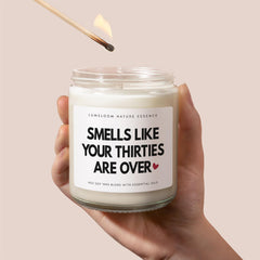 40th birthday gift candle for women and men by LUMELOOM lavender