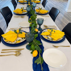 Italian lemons garland by Lumina Garden for Mediterranean table decor